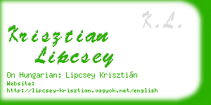 krisztian lipcsey business card